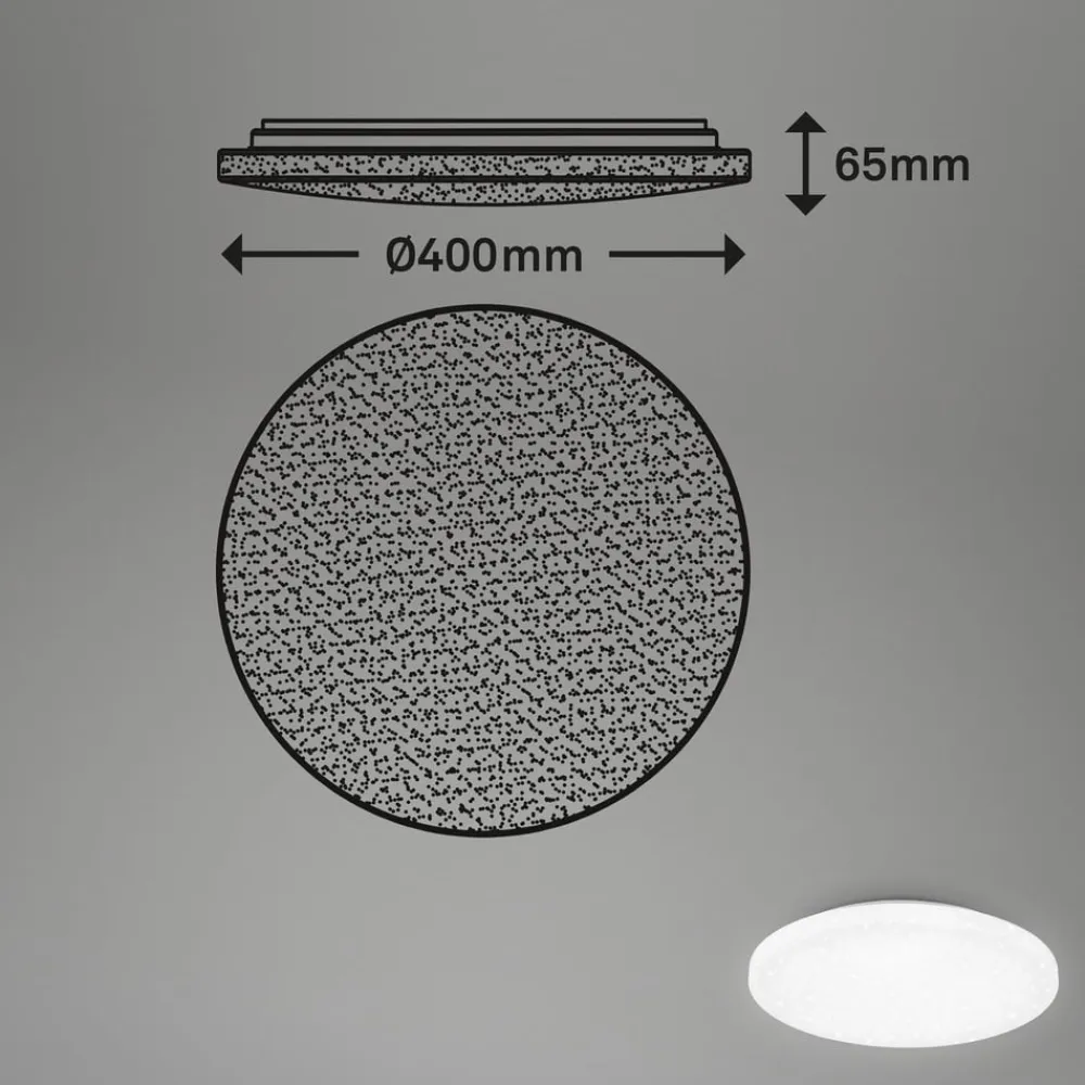 Loftlamper ^ Briloner LED-loftslampe Case IP44 starry sky 840 Ø 40cm