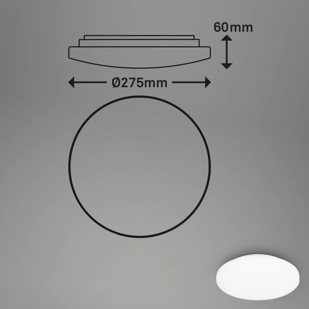 Briloner Loftlamper|Loftlamper > LED-loftslampe Case til badeværelset IP44 3.000K Ø 28cm