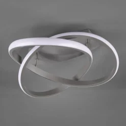 Arbejdsrum/Kontor ^ Reality Leuchten LED-loftslampe Course, mat nikkel, 4.000K, Ø 45 cm