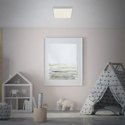 Briloner Loftlamper > LED-loftslampe Flame Star, 21,2 x 21,2 cm sølv