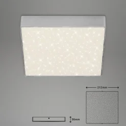 Briloner Loftlamper > LED-loftslampe Flame Star, 21,2 x 21,2 cm sølv