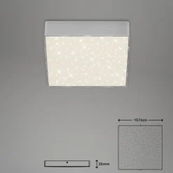 Briloner Loftlamper > LED-loftslampe Flame Star, 15,7 x 15,7 cm sølv