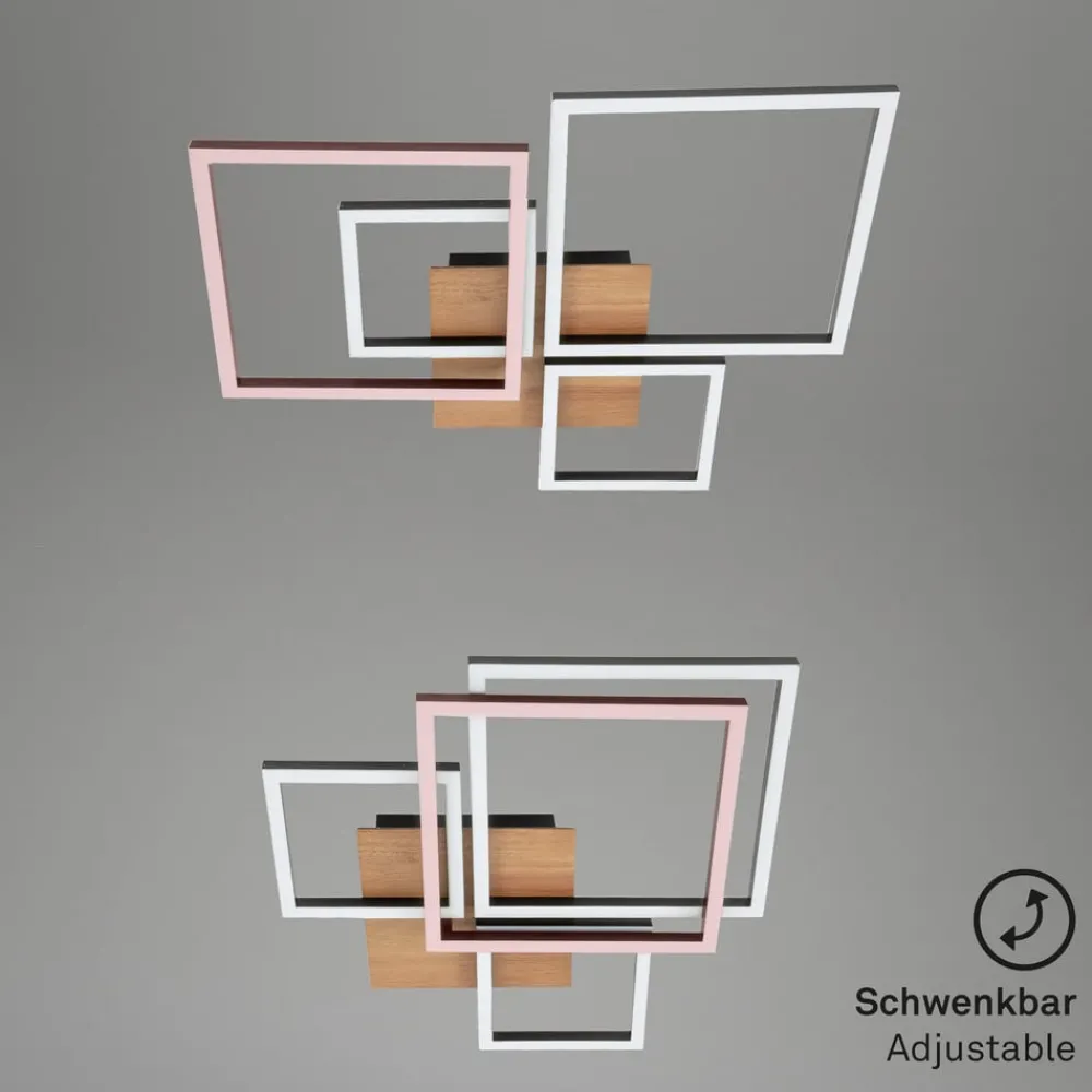 Briloner Loftlamper|Loftlamper > LED-loftslampe Frame, Step dim, 4-lys træ