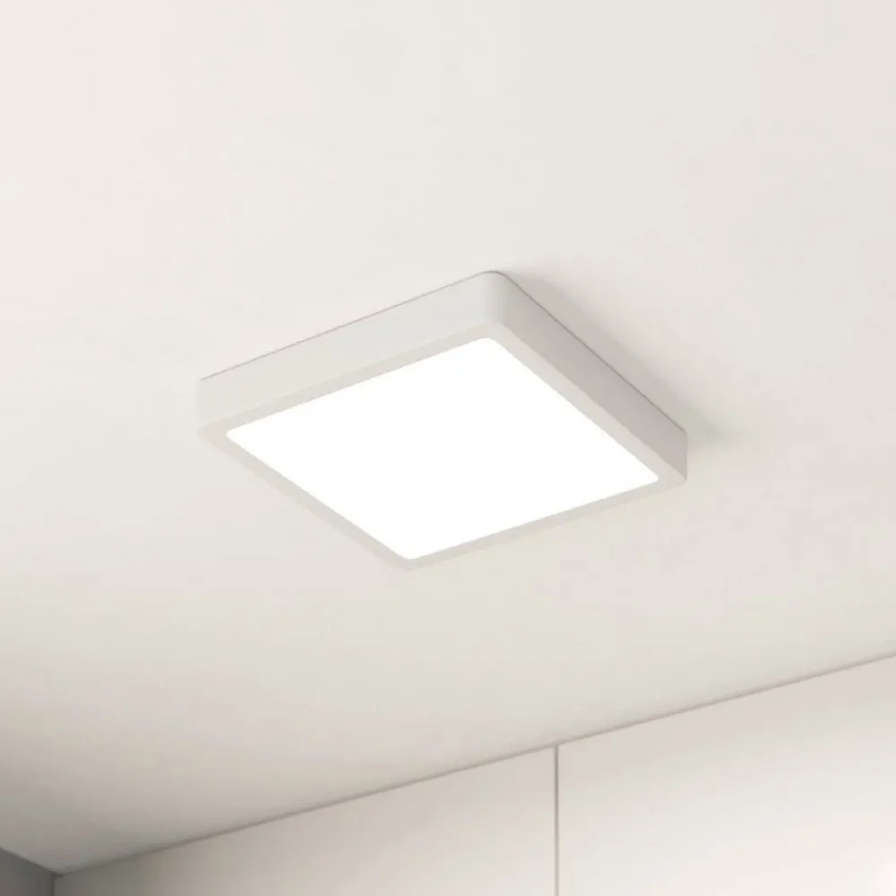 EGLO Loftlamper|Loftlamper > LED-loftslampe Fueva 5 IP44 3000K hvid 21x21cm