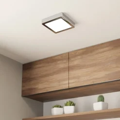 EGLO Loftlamper > LED-loftslampe Fueva 5 IP44 3000K krom 16x16cm