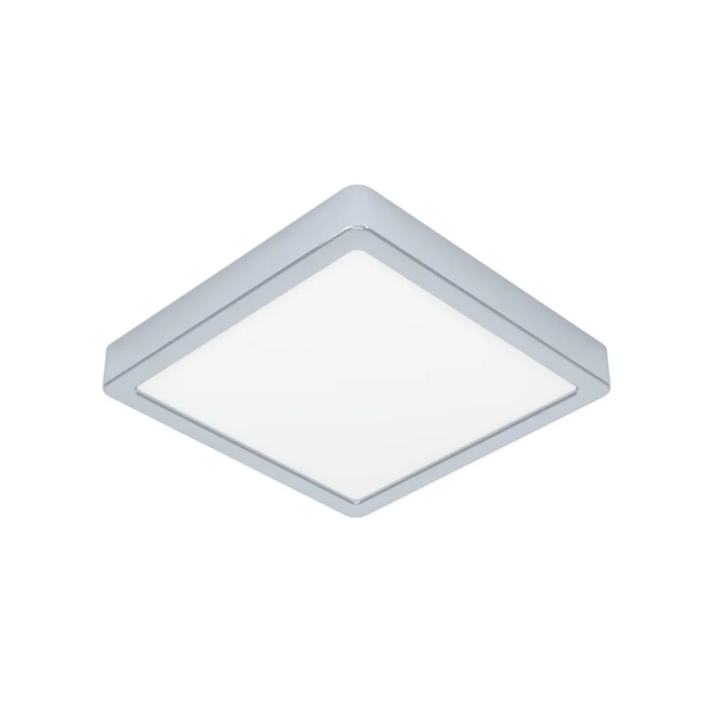 Loftlamper|Loftlamper ^ EGLO LED-loftslampe Fueva 5 IP44 3000K krom 21x21cm