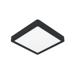 EGLO Loftlamper|Loftlamper > LED-loftslampe Fueva 5 IP44 3000K sort 21x21cm