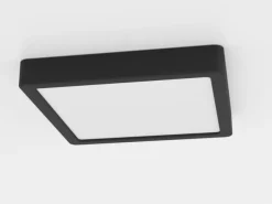 EGLO Loftlamper|Loftlamper > LED-loftslampe Fueva 5 IP44 3000K sort 21x21cm