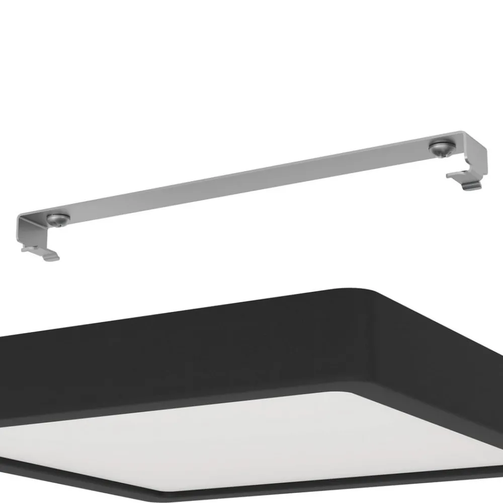 EGLO Loftlamper|Loftlamper > LED-loftslampe Fueva 5 IP44 3000K sort 21x21cm