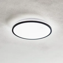 Arbejdsrum/Kontor ^ Briloner LED-loftslampe Lana, baggrundsbelyst effekt Ø28 sort