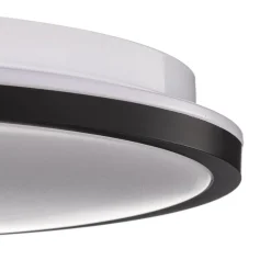 Arbejdsrum/Kontor ^ Briloner LED-loftslampe Lana, baggrundsbelyst effekt Ø28 sort