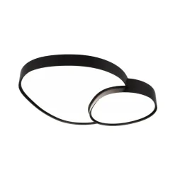 Loftlamper ^ Trio Lighting LED-loftslampe Rise, sort, 77 x 63 cm, CCT, dæmpbar