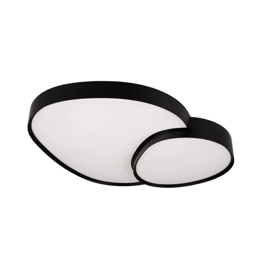Loftlamper ^ Trio Lighting LED-loftslampe Rise, sort, 77 x 63 cm, CCT, dæmpbar