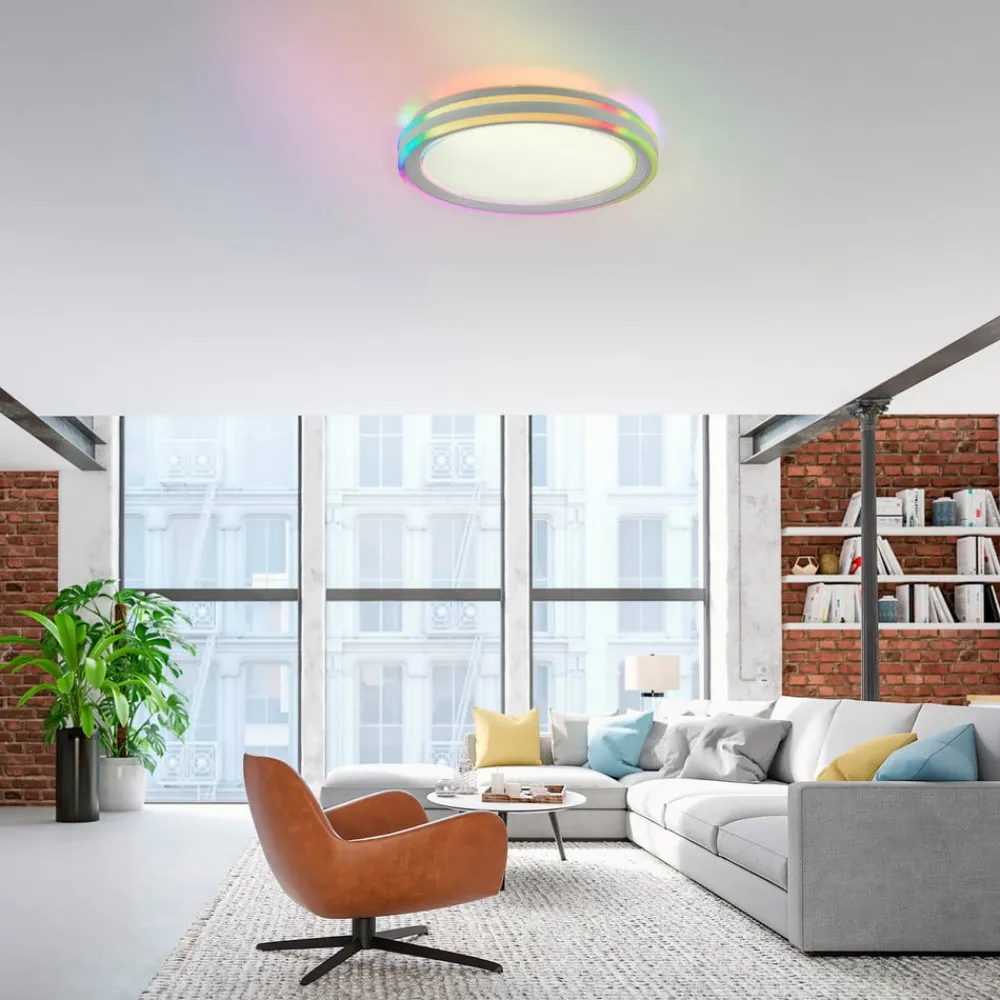 JUST LIGHT. GmbH Loftlamper > LED loftslampe Sfærisk, CCT, RGB, Ø 48cm