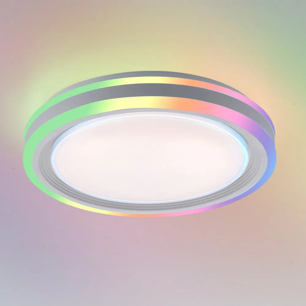 Loftlamper ^ JUST LIGHT. GmbH LED loftslampe Sfærisk, CCT, RGB, Ø 40cm