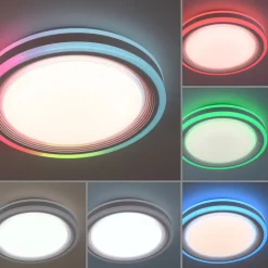 Loftlamper ^ JUST LIGHT. GmbH LED loftslampe Sfærisk, CCT, RGB, Ø 40cm