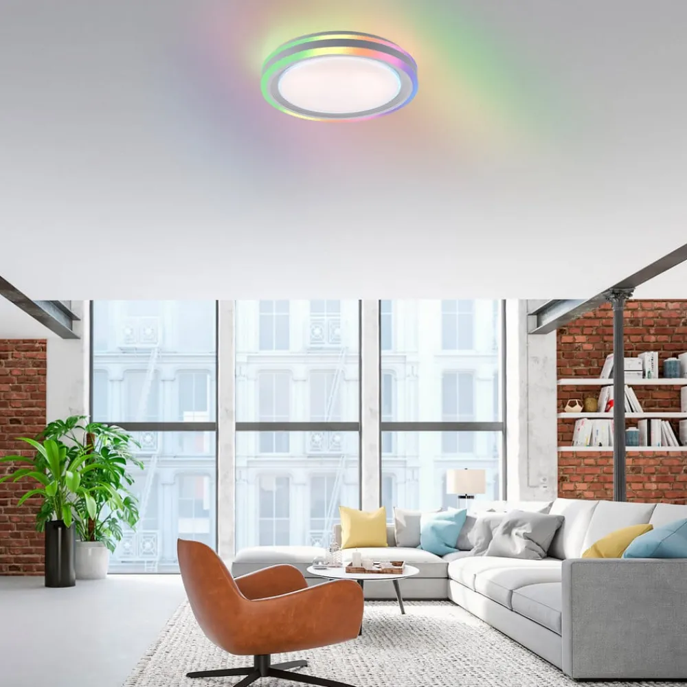 Loftlamper ^ JUST LIGHT. GmbH LED loftslampe Sfærisk, CCT, RGB, Ø 40cm