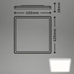 Briloner Loftlamper|Loftlamper > LED-loftslampe Slank, kantet 42 x 42 cm