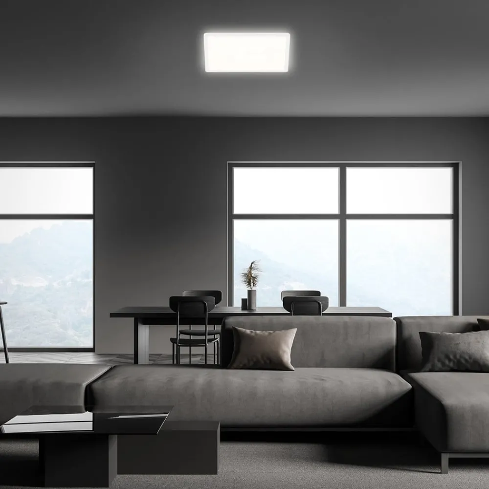 Briloner Loftlamper|Loftlamper > LED-loftslampe Slank, kantet 29,3 x 29,3 cm