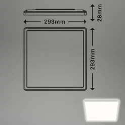 Briloner Loftlamper|Loftlamper > LED-loftslampe Slank, kantet 29,3 x 29,3 cm