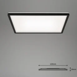 Briloner Arbejdsrum/Kontor|Loftlamper > LED-loftslampe Slim smart sort dim CCT 42x42cm