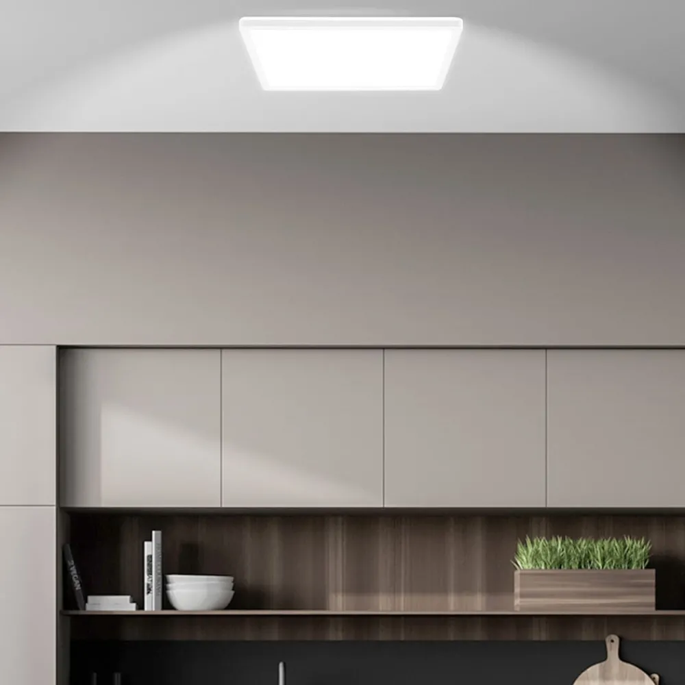 Briloner Arbejdsrum/Kontor > LED-loftslampe Tava A, CCT, 29 x 29 cm, hvid, fjernbetjening