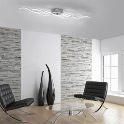 JUST LIGHT. GmbH Gang|Loftlamper > LED-loftslampe Wave 3.000K 139,5x16cm stål