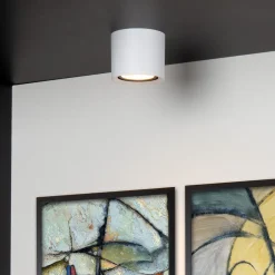 Spotlights ^ Lucide LED loftspot Fedler, Ø 12 cm, hvid, dæmpbar, aluminium