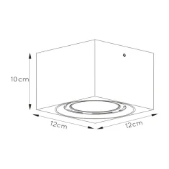 Lucide Spotlights > LED-loftspot Fedler kantet sort