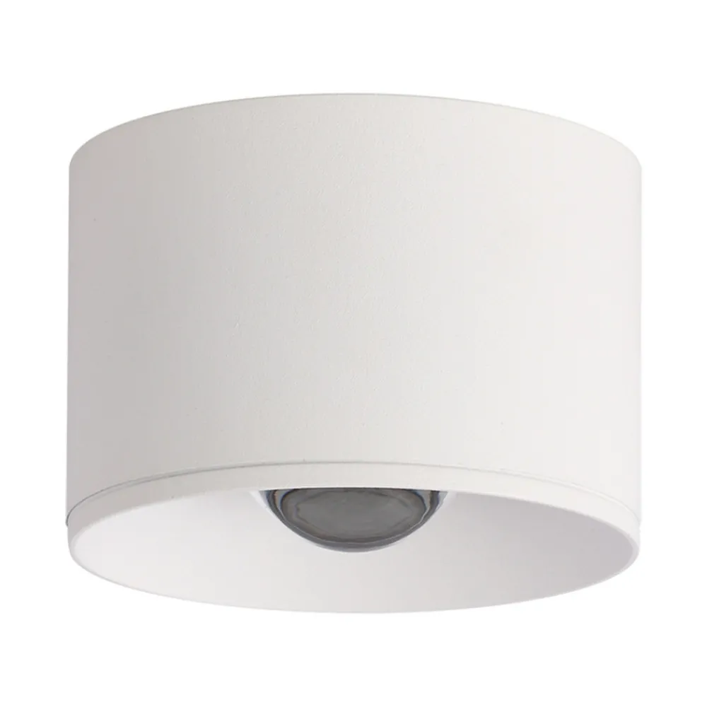 Udendørs Loftlamper|Udendørs Spot ^ Zambelis LED-loftspot til udendørs brug S132, Ø 8 cm, sandhvid