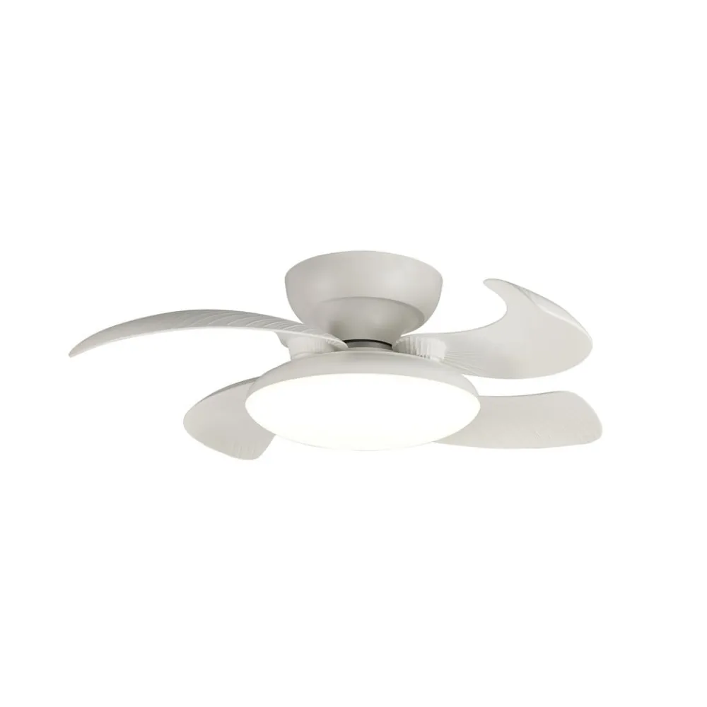 Mantra Iluminación Loftventilatorer > LED-loftventilator Aloha hvid DC-motor støjsvag Ø 90 cm CCT
