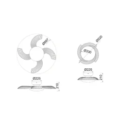 Mantra Iluminación Loftventilatorer > LED-loftventilator Aloha hvid DC-motor støjsvag Ø 90 cm CCT
