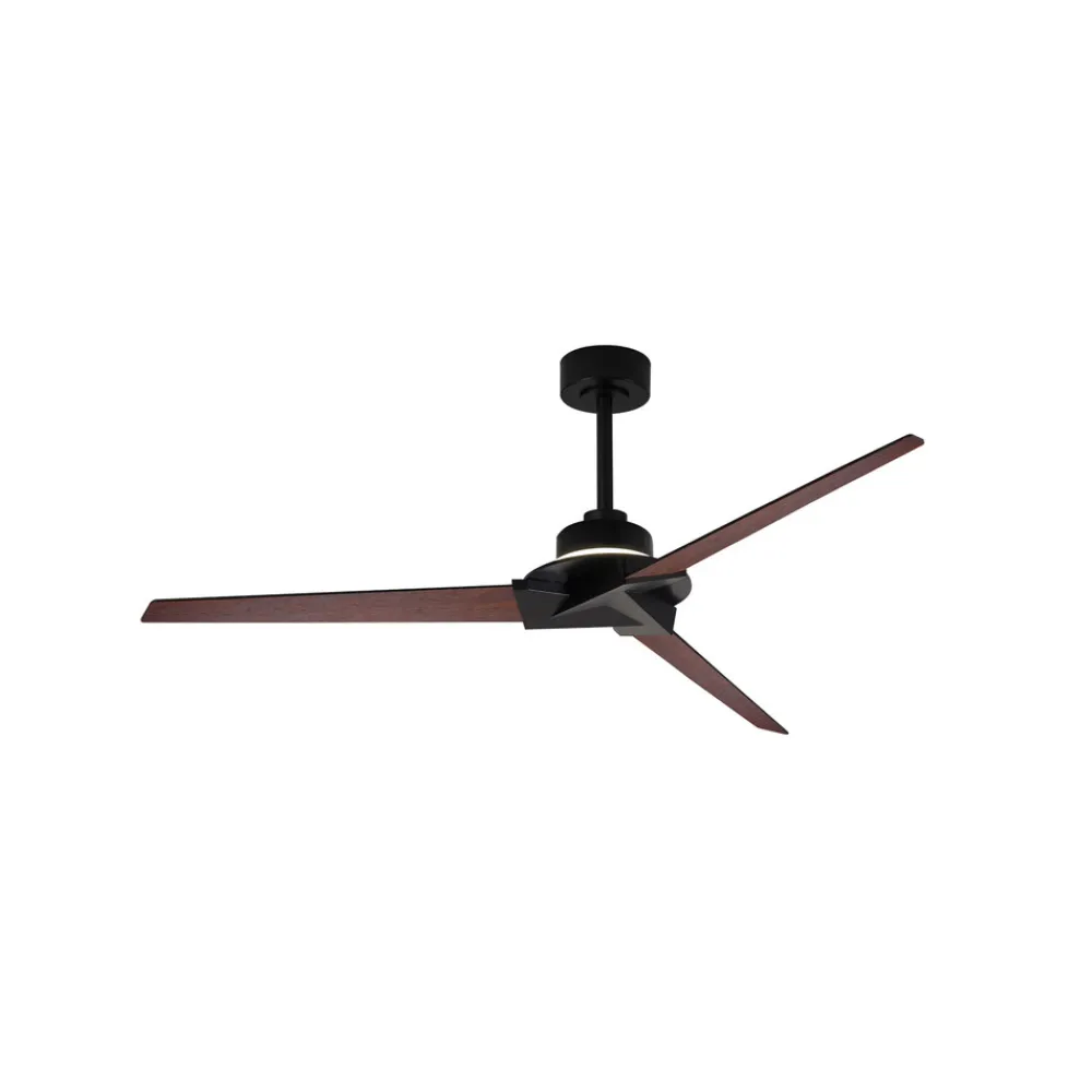 Mantra Iluminación Loftventilatorer > LED-loftventilator Brisa Mini sort/træ, lydsvag, 150 cm, CCT