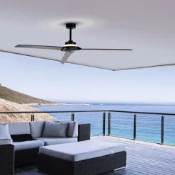 Mantra Iluminación Loftventilatorer > LED-loftventilator Brisa sort/træ DC støjsvag 175 cm CCT