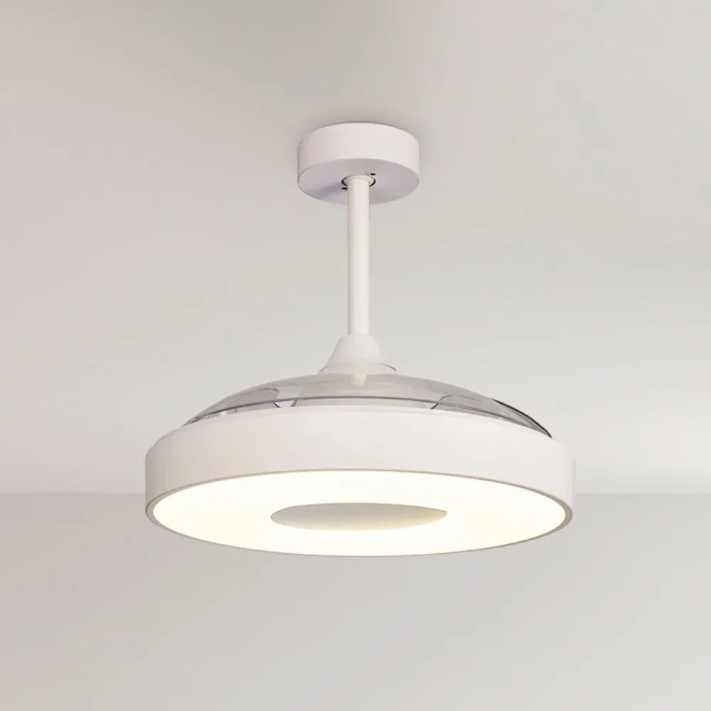 Mantra Iluminación Loftventilatorer > LED-loftventilator Coin hvid DC-motor støjsvag Ø 106 cm CCT