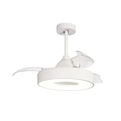 Mantra Iluminación Loftventilatorer > LED-loftventilator Coin Mini hvid DC lydsvag Ø 91 cm CCT