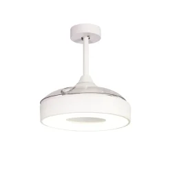 Mantra Iluminación Loftventilatorer > LED-loftventilator Coin Mini hvid DC lydsvag Ø 91 cm CCT