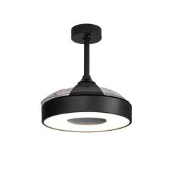 Mantra Iluminación Loftventilatorer > LED-loftventilator Coin Mini sort DC lydsvag Ø 91 cm CCT