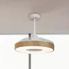 Mantra Iluminación Loftventilatorer > LED-loftventilator Coin træ DC-motor lydsvag Ø 106 cm CCT