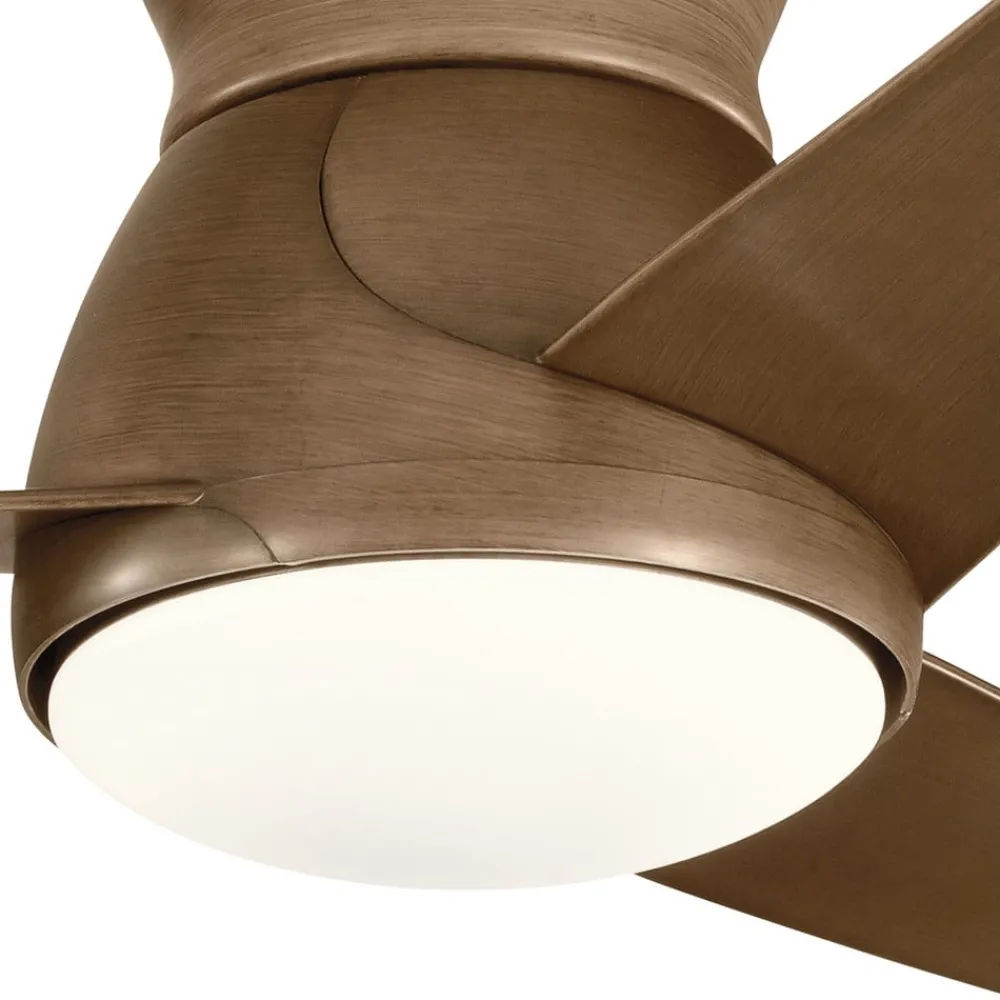 KICHLER Loftventilatorer > LED-loftventilator Eris, IP44, valnød