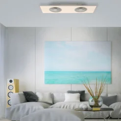 JUST LIGHT. GmbH Loftventilatorer > LED-loftventilator Flat-Air, CCT, hvid, 120x40cm