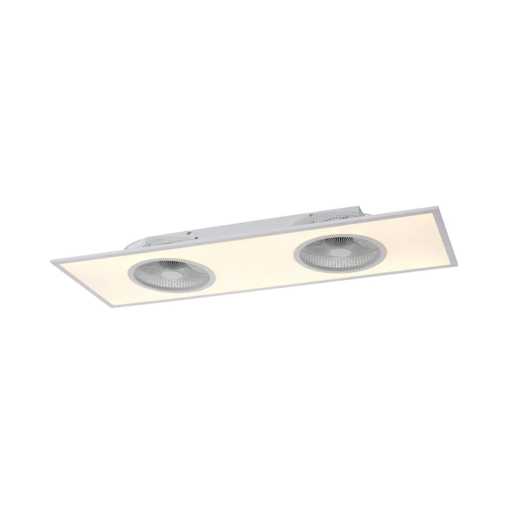 JUST LIGHT. GmbH Loftventilatorer > LED-loftventilator Flat-Air, CCT, hvid, 120x40cm