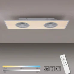 JUST LIGHT. GmbH Loftventilatorer > LED-loftventilator Flat-Air, CCT, hvid, 120x40cm