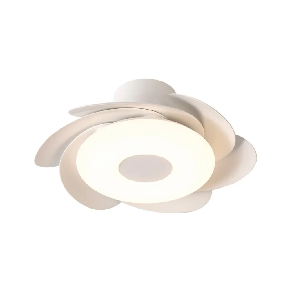 Mantra Iluminación Loftventilatorer > LED-loftventilator Flower hvid DC-motor støjsvag Ø 79 cm CCT