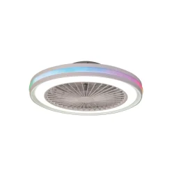 Loftventilatorer ^ Mantra Iluminación LED-loftventilator Gamer hvid DC støjsvag Ø 47 cm CCT RGB