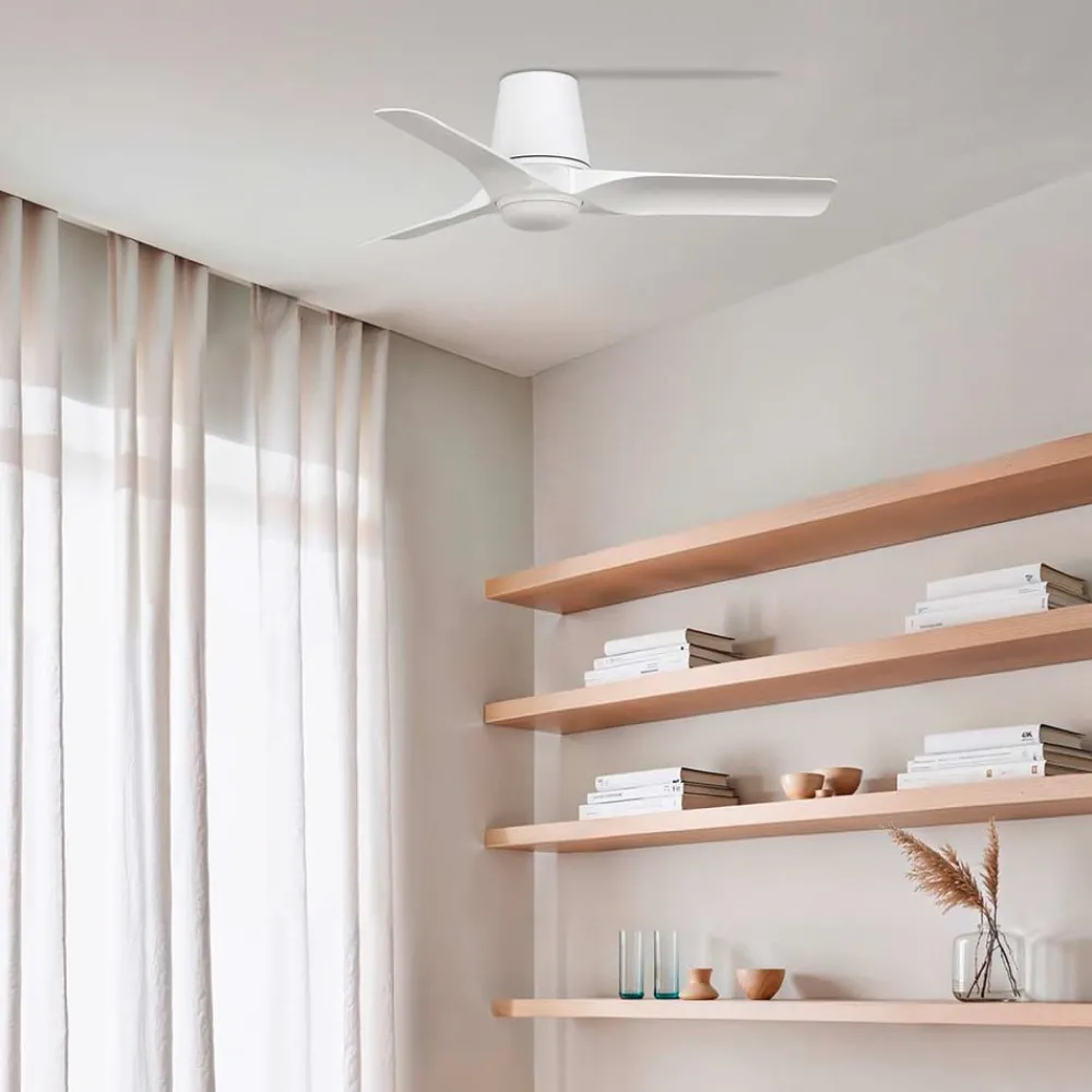 FARO BARCELONA Loftventilatorer > LED-loftventilator Hey, hvid, DC, støjsvag, Ø 90 cm, CCT
