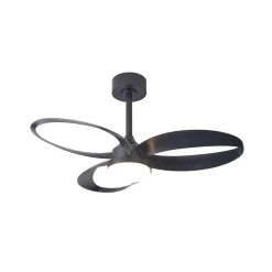 Mantra Iluminación Loftventilatorer > LED-loftventilator Infinity, sort, DC, lydsvag Ø 93 cm CCT