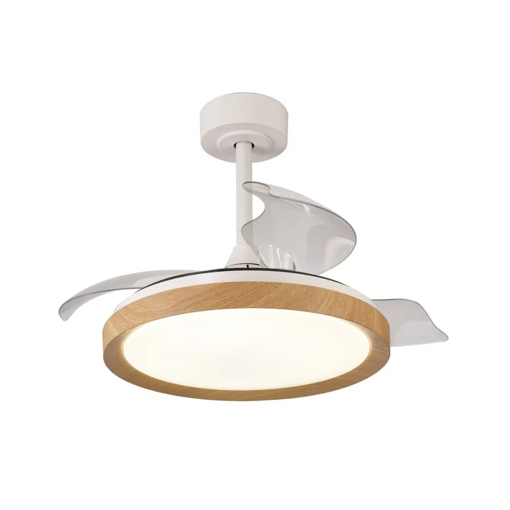 Mantra Iluminación Loftventilatorer > LED-loftventilator Mistral Mini træ DC støjsvag Ø 91 cm CCT