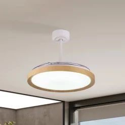 Mantra Iluminación Loftventilatorer > LED-loftventilator Mistral trædekor DC støjsvag Ø 106 cm CCT