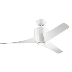 KICHLER Loftventilatorer > LED-loftventilator Phree 56, trebladet, hvid